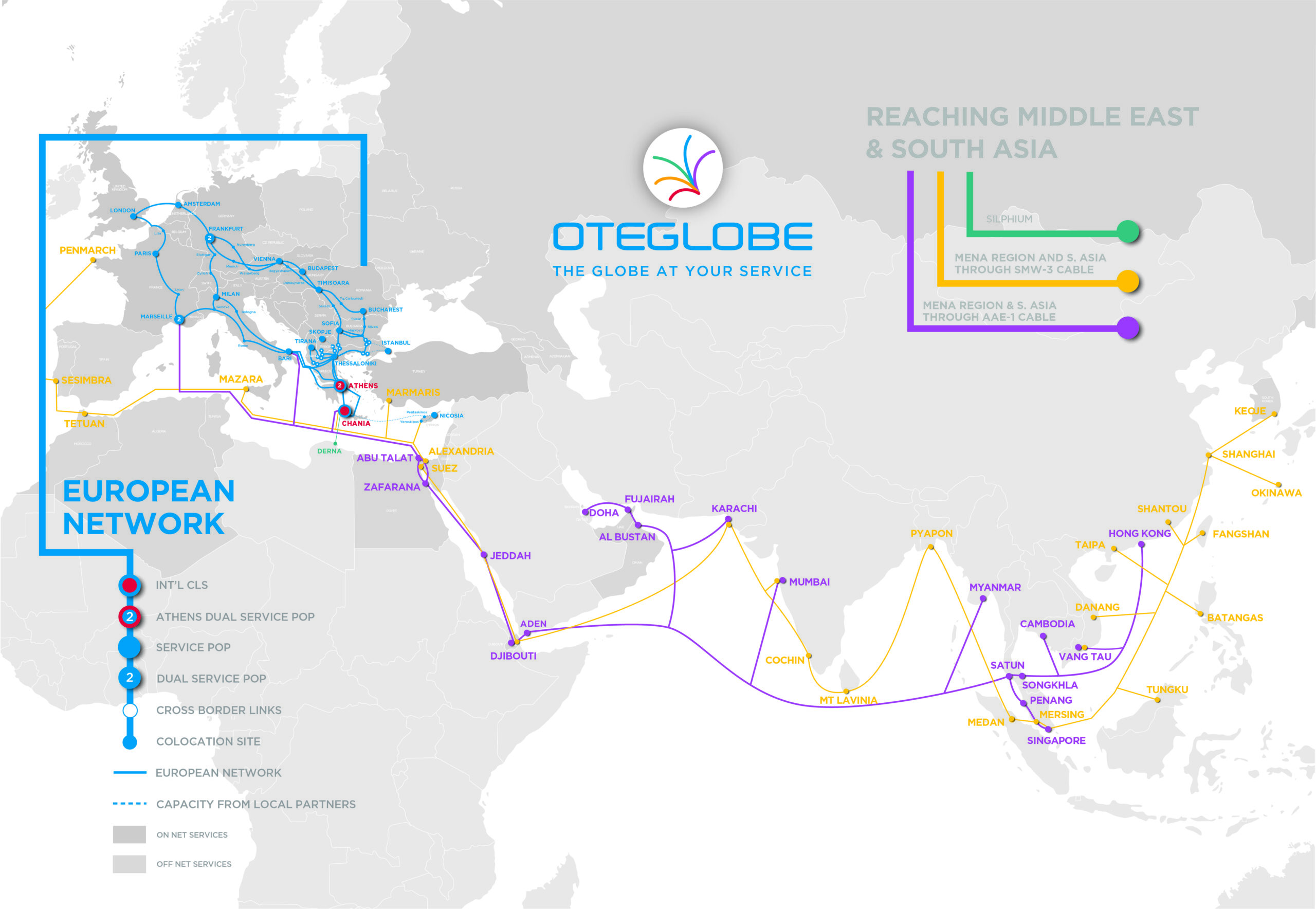 OTEGlobe Sumbarine Cables Map